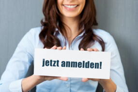 jetzt anmelden - Anmeldeaufforderung